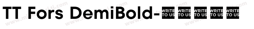 TT Fors DemiBold字体转换